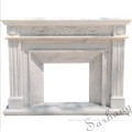 Classical Luxury American style fireplace White Marble fireplace